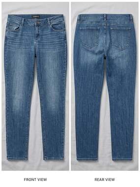 LIZ CLAIBORNE Mid-Rise Boyfriend Skinny Jeans Medium Wash Plus Size 18